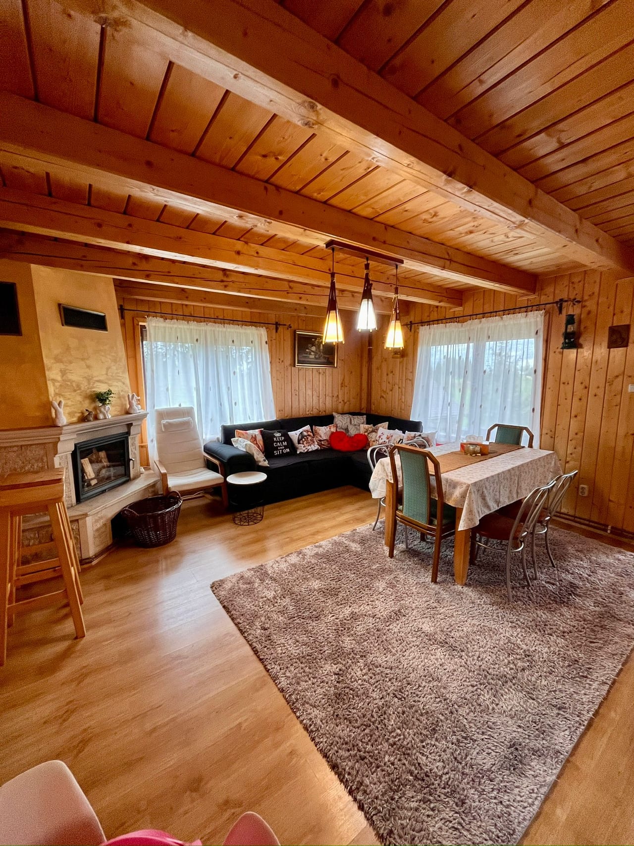 Zona canapelei extensibile din living